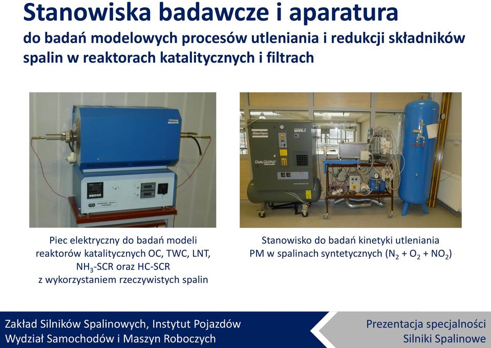 reaktorów katalitycznych OC, TWC, LNT, NH 3 -SCR oraz HC-SCR z wykorzystaniem