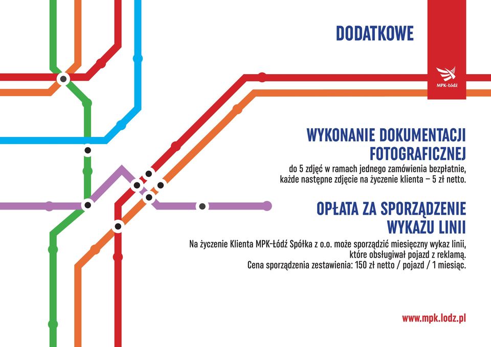 OPŁATA ZA SPORZĄDZENIE WYKAZU LINII Na życzenie Klienta MPK-Łódź Spółka z o.