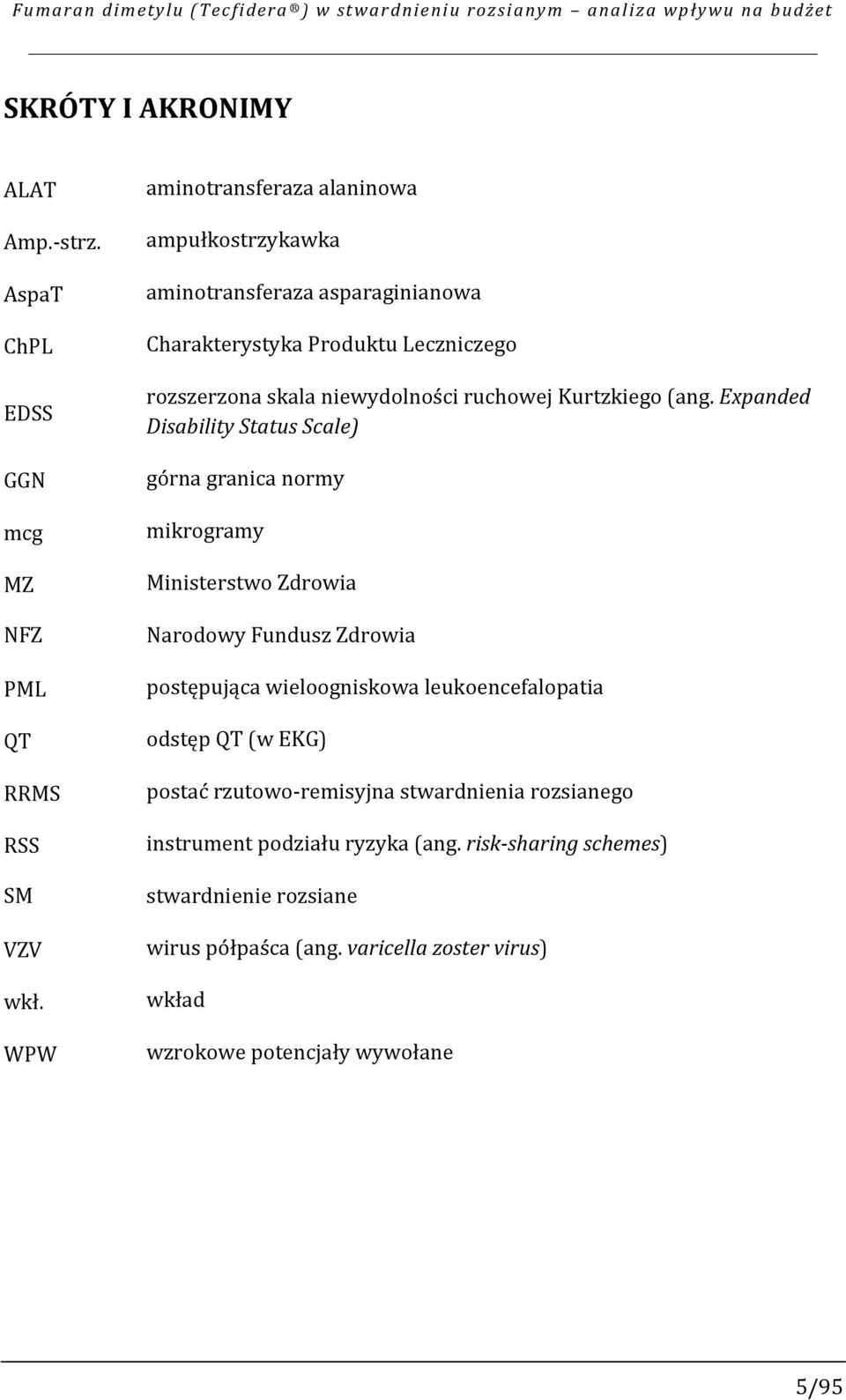 Expanded Disability Status Scale) górna granica normy mikrogramy Ministerstwo Zdrowia Narodowy Fundusz Zdrowia postępująca wieloogniskowa leukoencefalopatia odstęp QT (w EKG) postać