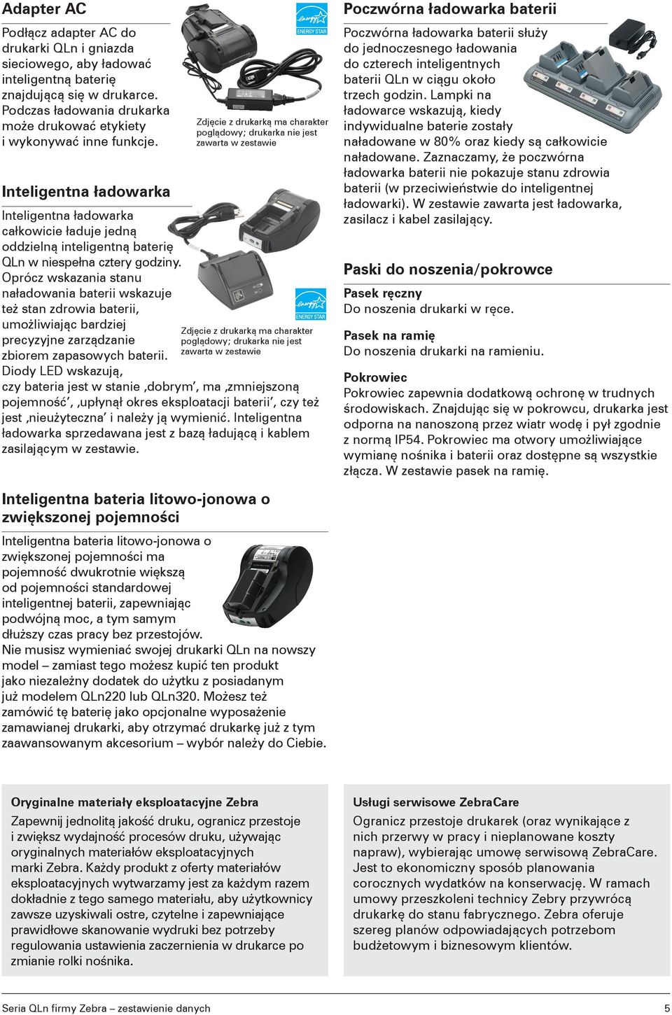 Inteligentna ładowarka Inteligentna ładowarka całkowicie ładuje jedną oddzielną inteligentną baterię QLn w niespełna cztery godziny.