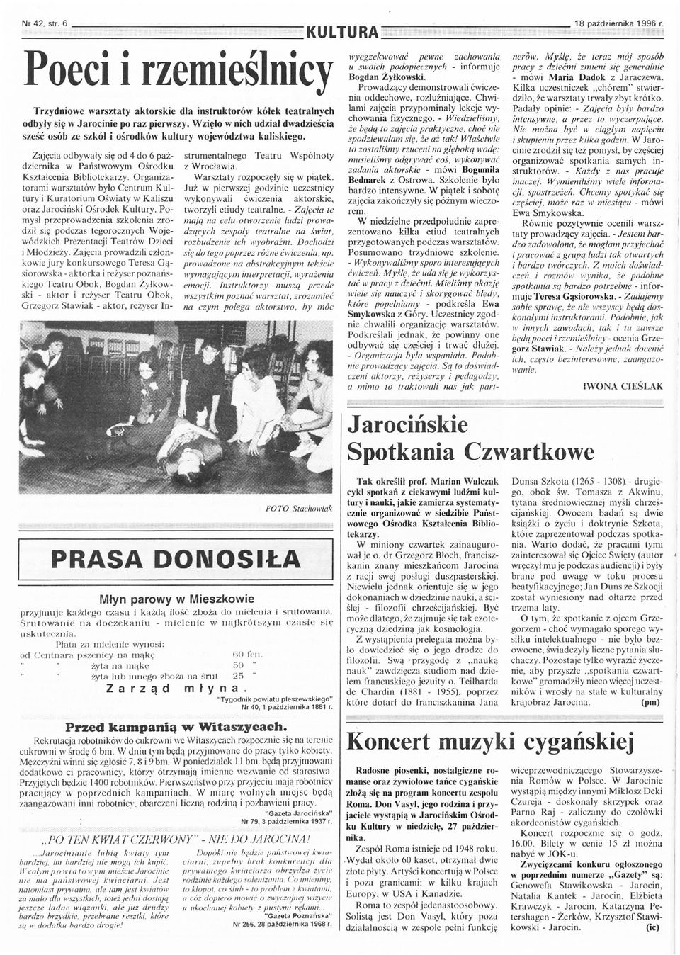 Pro wadzący demonstrowali ćwiczenia oddechowe. rozluźniające. Chwidził o, że warsztaty trwa ły zbyt krótko. Kilka uczestniczek.