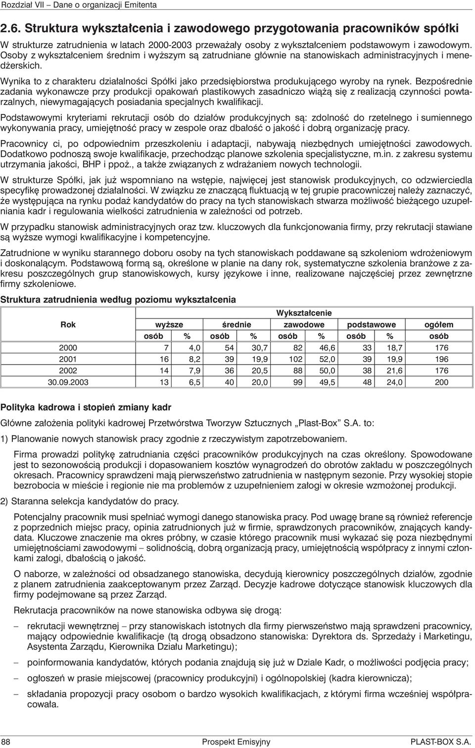 Wynika to z charakteru działalności Spółki jako przedsiębiorstwa produkującego wyroby na rynek.