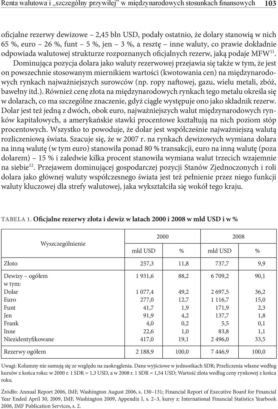 Dominująca pozycja dolara jako waluty rezerwowej przejawia się także w tym, że jest on powszechnie stosowanym miernikiem wartości (kwotowania cen) na międzynarodowych rynkach najważniejszych surowców