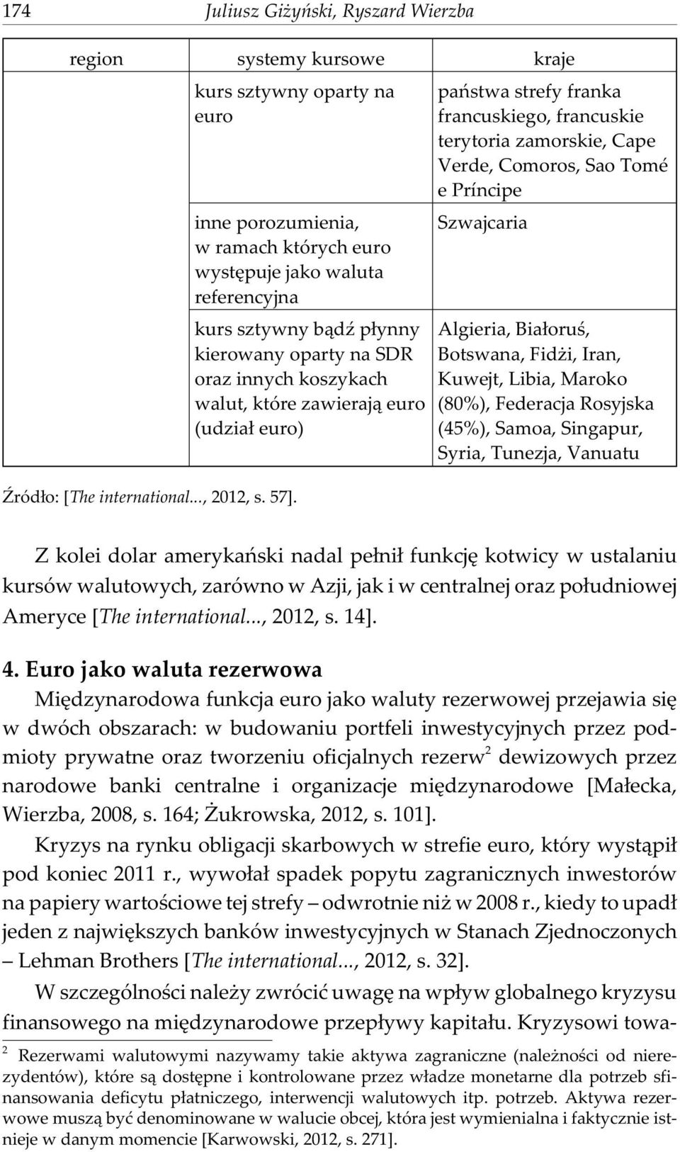 kurs sztywny b¹dÿ p³ynny kierowany oparty na SDR oraz innych koszykach walut, które zawieraj¹ euro (udzia³ euro) pañstwa strefy franka francuskiego, francuskie terytoria zamorskie, Cape Verde,