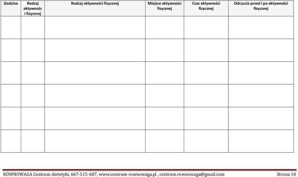 RÓWNOWAGA Centrum dietetyki, 667-515-607, www.