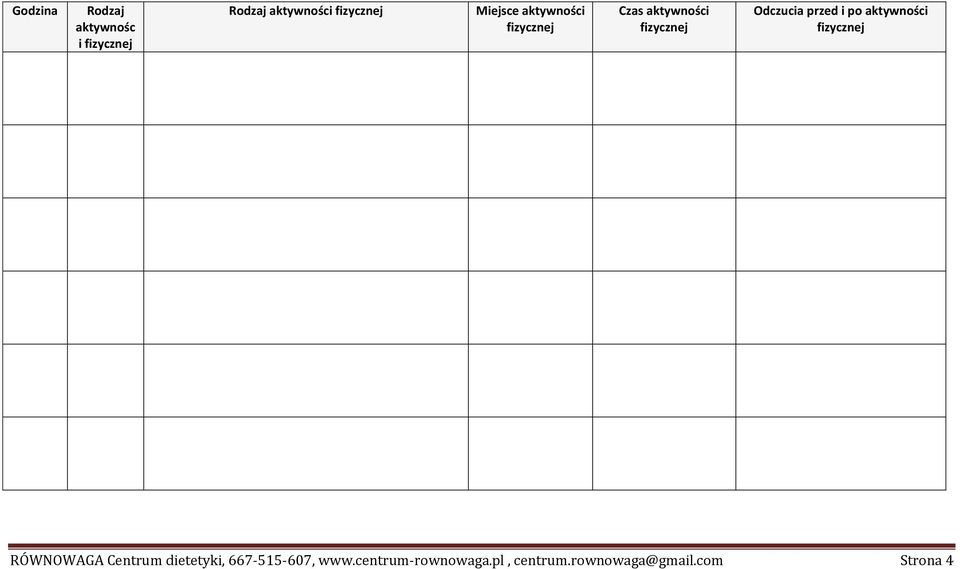 RÓWNOWAGA Centrum dietetyki, 667-515-607, www.