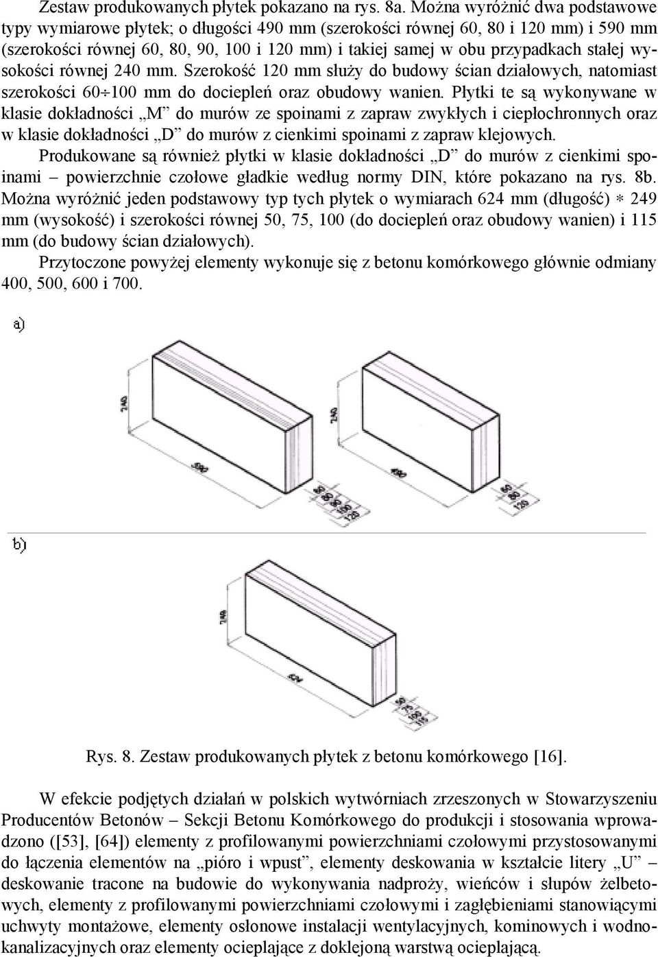 stałej wysokości równej 240 mm. Szerokość 120 mm służy do budowy ścian działowych, natomiast szerokości 60 100 mm do dociepleń oraz obudowy wanien.