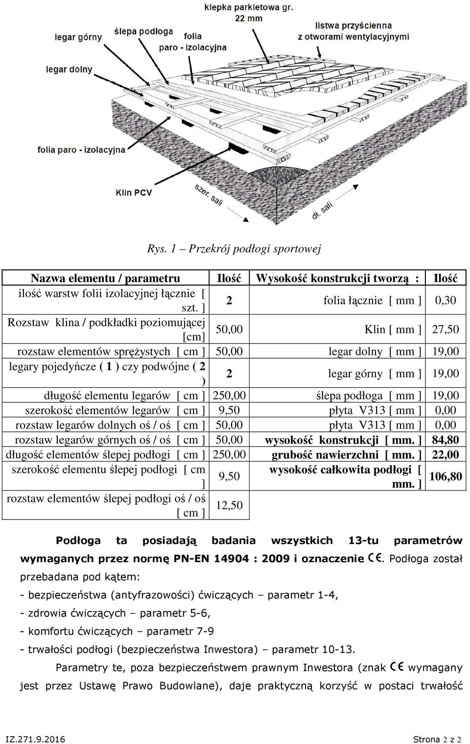 podwójne ( 2 ) 2 legar górny [ mm ] 19,00 długość elementu legarów [ cm ] 250,00 ślepa podłoga [ mm ] 19,00 szerokość elementów legarów [ cm ] 9,50 płyta V313 [ mm ] 0,00 rozstaw legarów dolnych oś /