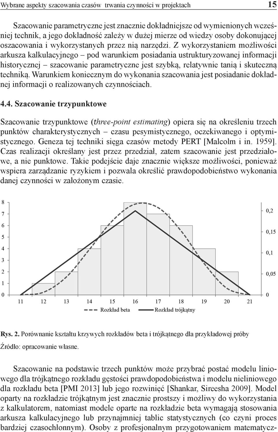 Z wykorzystaniem możliwości arkusza kalkulacyjnego pod warunkiem posiadania ustrukturyzowanej informacji historycznej szacowanie parametryczne jest szybką, relatywnie tanią i skuteczną techniką.