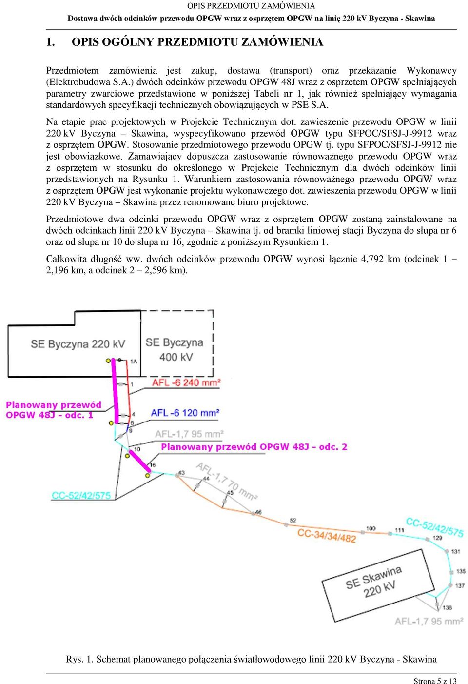 Przedmiotem zamówienia jest zakup, dostawa (transport) oraz przekazanie Wykonawcy (Elektrobudowa S.A.