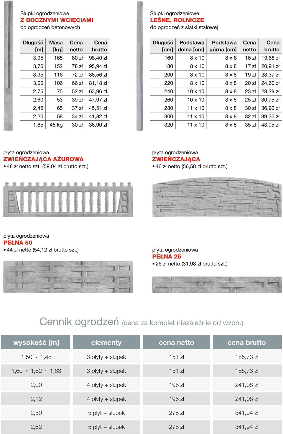 [cm] Podstawa górna [cm] 160 8 x 10 8 x 8 16 zł 19,68 zł 180 8 x 10 8 x 8 17 zł 20,91 zł 200 8 x 10 8 x 8 19 zł 23,37 zł 220 8 x 10 8 x 8 20 zł 24,60 zł 240 10 x 10 8 x 8 23 zł 28,29 zł 260 10 x 10 8