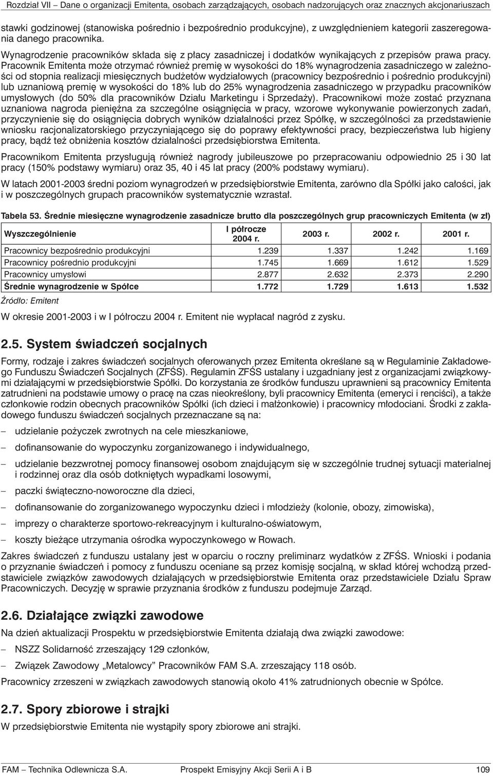 Pracownik Emitenta może otrzymać również premię w wysokości do 18% wynagrodzenia zasadniczego w zależności od stopnia realizacji miesięcznych budżetów wydziałowych (pracownicy bezpośrednio i