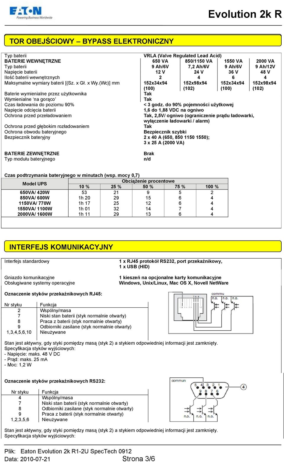 (Wc)] mm 152x34x94 (100) 152x98x94 (102) 152x34x94 (100) 152x98x94 (102) Baterie wymienialne przez użytkownika Wymienialne na gorąco Czas ładowania do poziomu 90% < 3 godz.