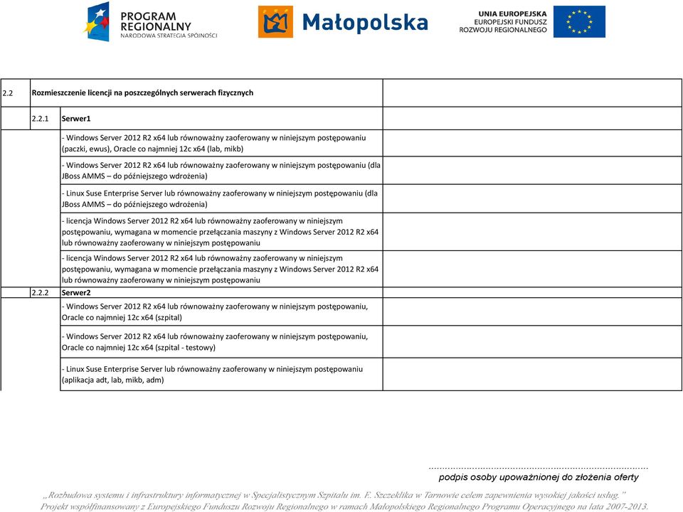 2012 R2 x64 lub równoważny zaoferowany w niniejszym - licencja Windows Server 2012 R2 x64 lub równoważny zaoferowany w niniejszym 2.2.2 Serwer2 - Windows Server 2012 R2