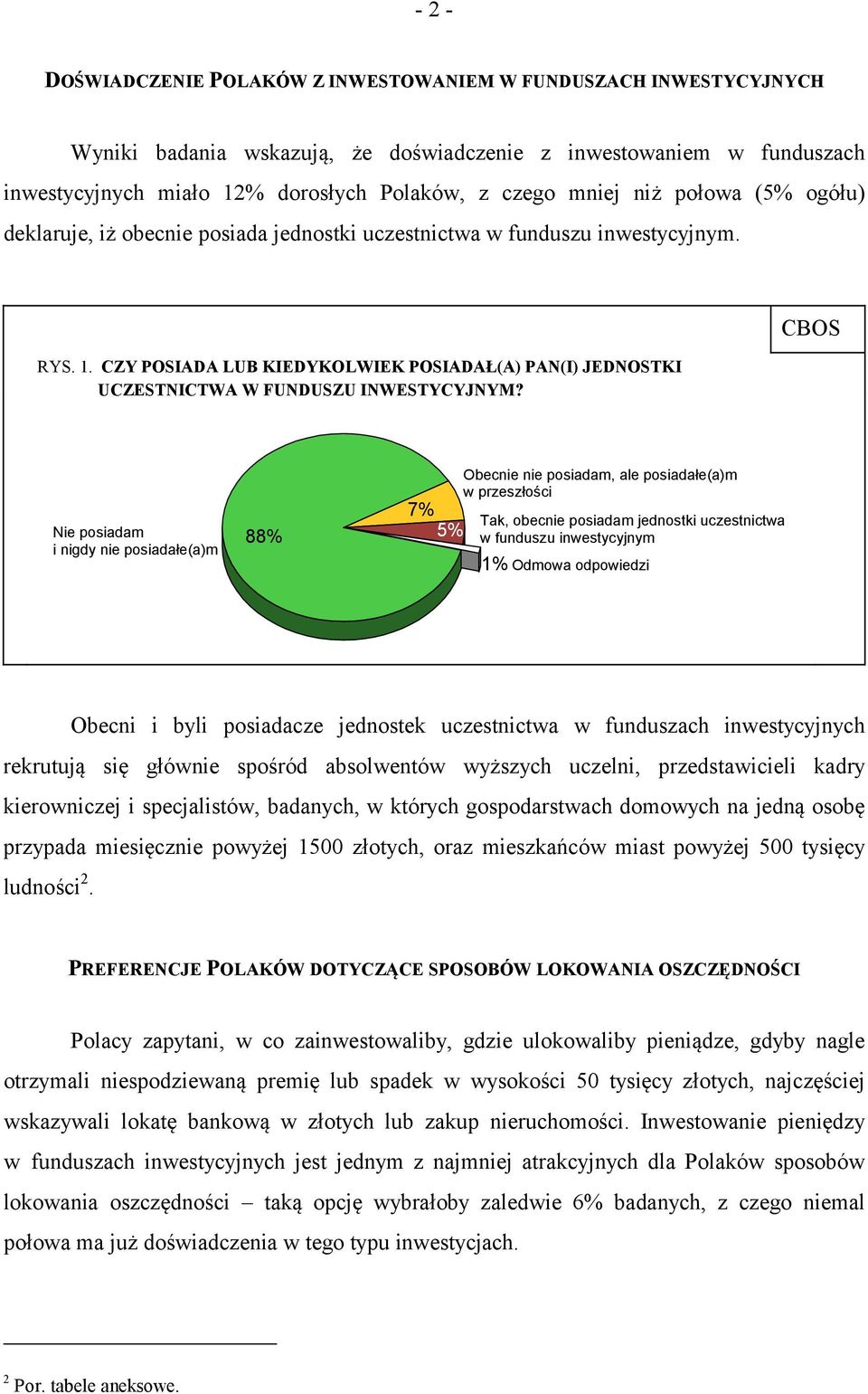 CZY POSIADA LUB KIEDYKOLWIEK POSIADAŁ(A) PAN(I) JEDNOSTKI UCZESTNICTWA W FUNDUSZU INWESTYCYJNYM?