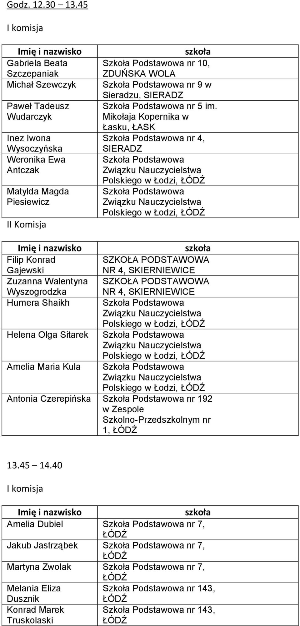 SIERADZ nr 5 im.