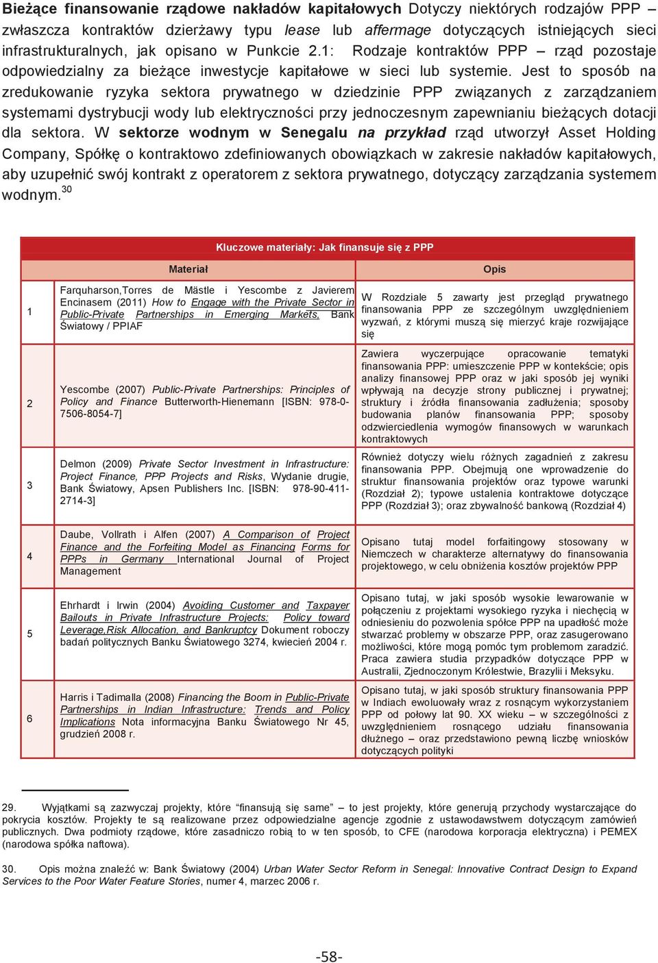 Jest to sposób na zredukowanie ryzyka sektora prywatnego w dziedzinie PPP zwizanych z zarzdzaniem systemami dystrybucji wody lub elektrycznoci przy jednoczesnym zapewnianiu biecych dotacji dla