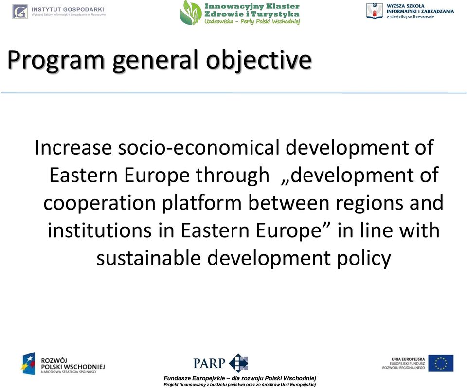 cooperation platform between regions and institutions