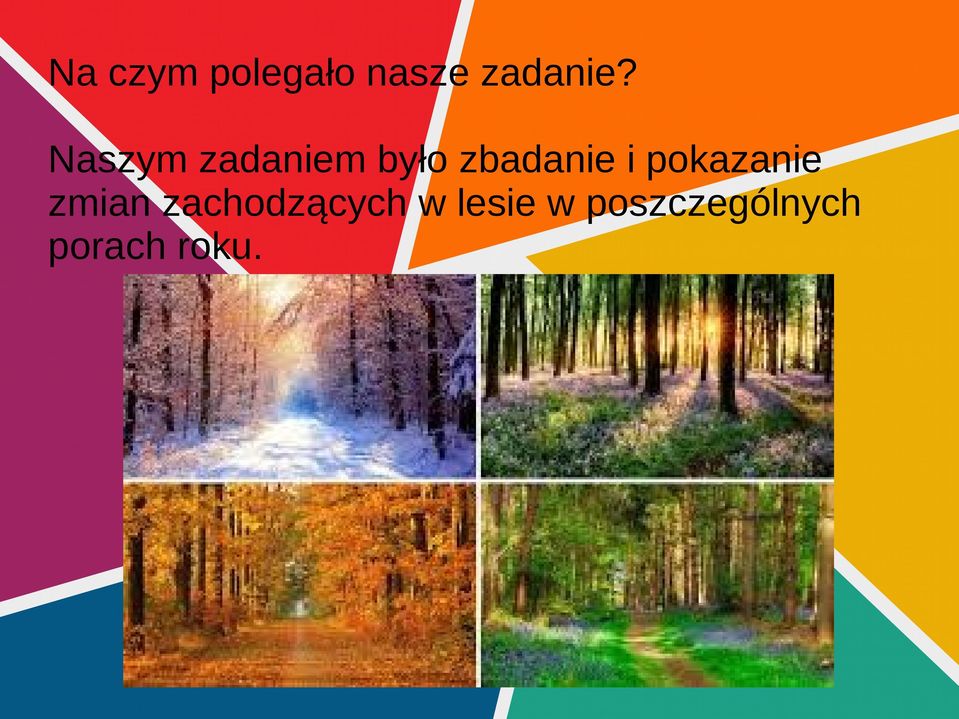 pokazanie zmian zachodzących w