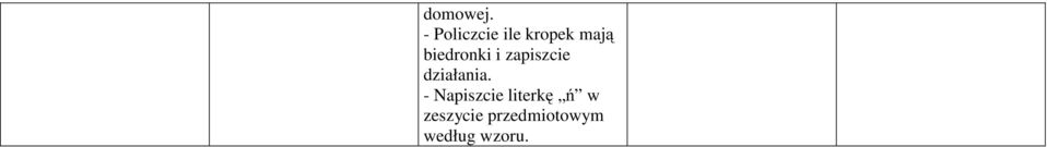 biedronki i zapiszcie działania.