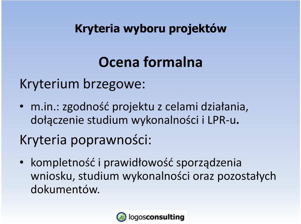 wykonalności i LPR-u.