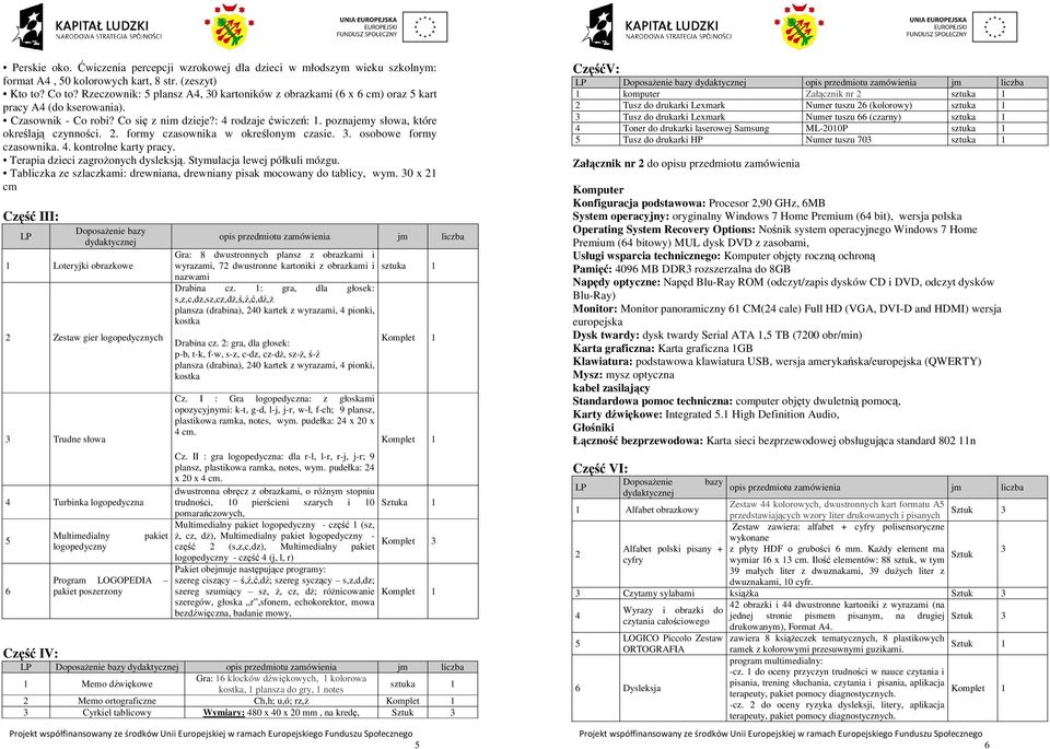 poznajemy słowa, które określają czynności. 2. formy czasownika w określonym czasie. 3. osobowe formy czasownika. 4. kontrolne karty pracy. Terapia dzieci zagroŝonych dysleksją.