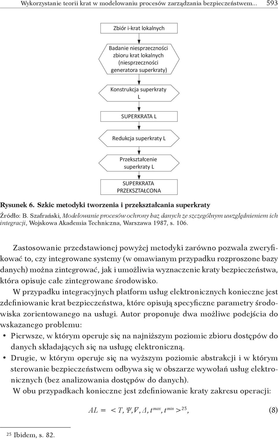 Szafrański, Modelowanie procesów ochrony baz danych ze szczególnym uwzględnieniem ich integracji, Wojskowa Akademia Techniczna, Warszawa 1987, s. 106.