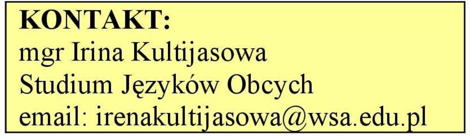 Języków Obcych email: