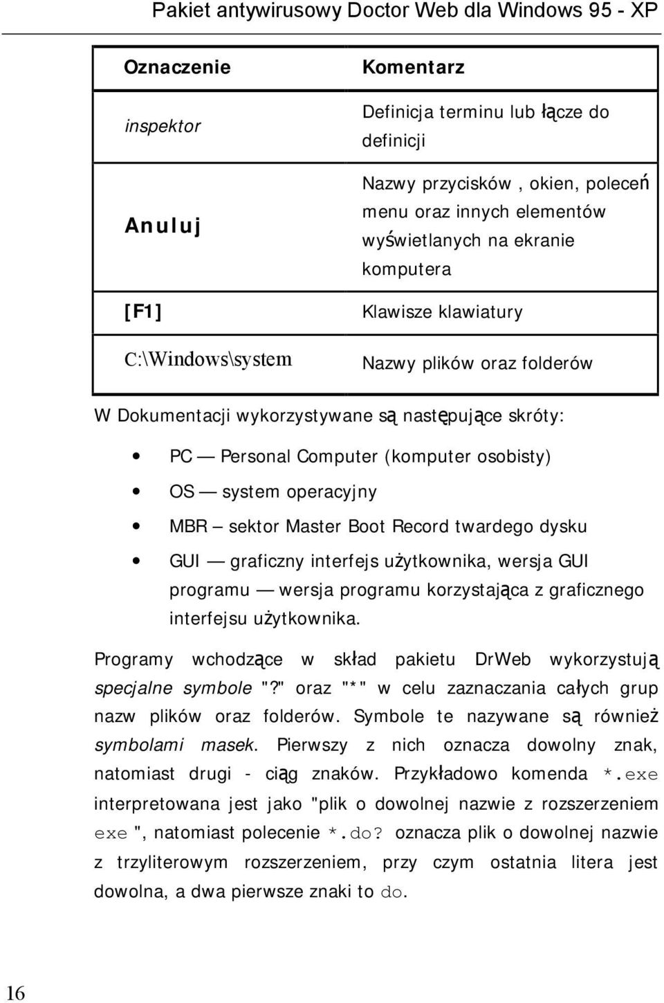 system operacyjny MBR sektor Master Boot Record twardego dysku GUI graficzny interfejs użytkownika, wersja GUI programu wersja programu korzystająca z graficznego interfejsu użytkownika.