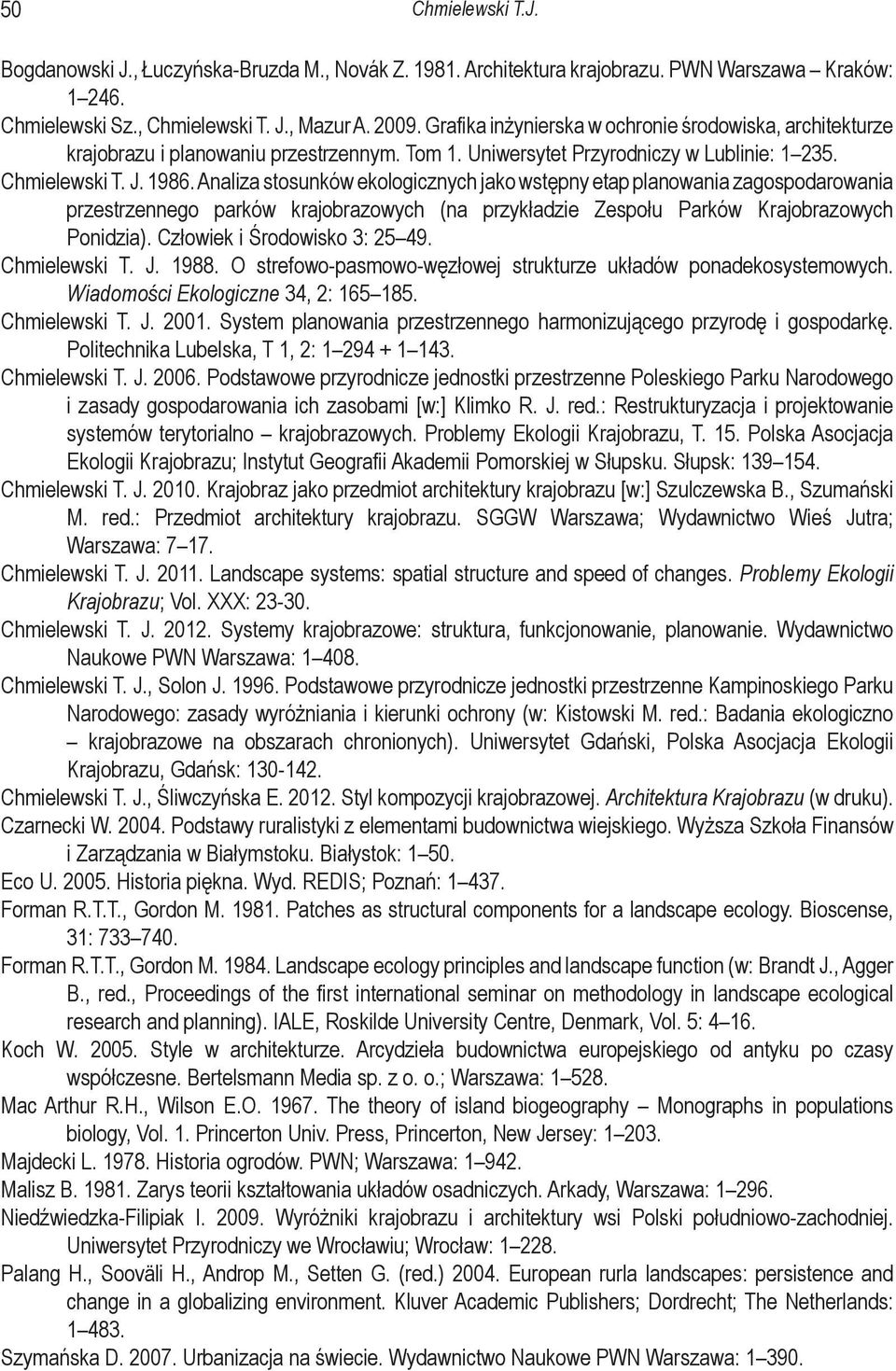 Analiza stosunków ekologicznych jako wstępny etap planowania zagospodarowania przestrzennego parków krajobrazowych (na przykładzie Zespołu Parków Krajobrazowych Ponidzia).