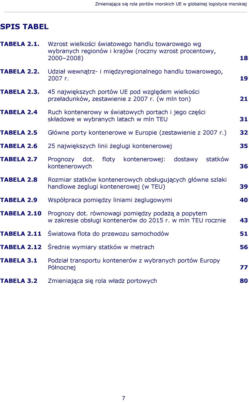 19 45 największych portów UE pod względem wielkości przeładunków, zestawienie z 2007 r.