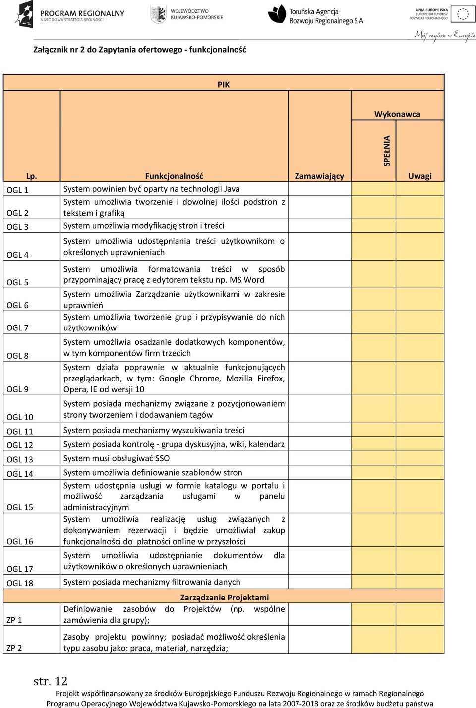 stron i treści OGL 4 OGL 5 OGL 6 OGL 7 OGL 8 OGL 9 OGL 10 OGL 11 OGL 12 OGL 13 OGL 14 OGL 15 OGL 16 OGL 17 OGL 18 ZP 1 ZP 2 System umożliwia udostępniania treści użytkownikom o określonych