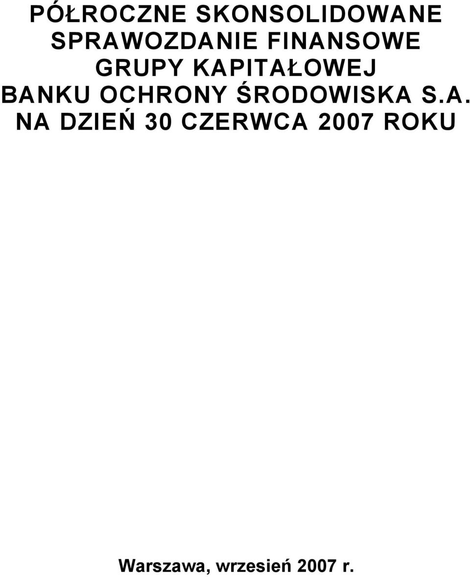 OCHRONY ŚRODOWISKA 