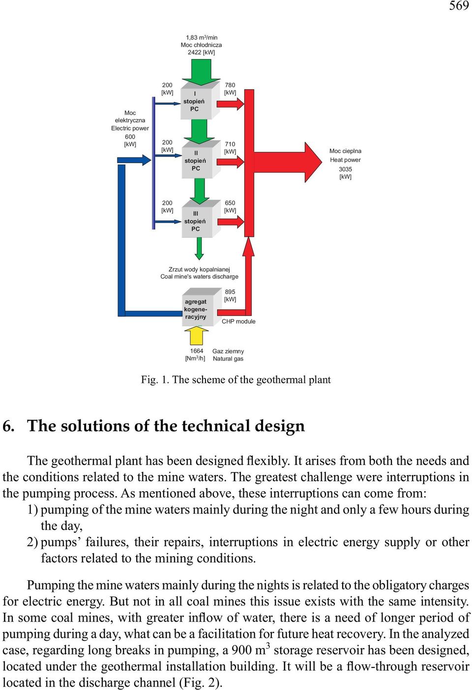 The solutions of the technical design The geothermal plant has been designed flexibly. It arises from both the needs and the conditions related to the mine waters.