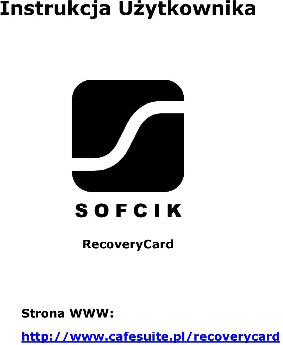 RecoveryCard Strona