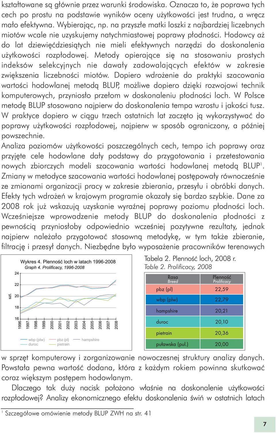 Hodowcy a do lat dziewiêædziesi¹tych nie mieli efektywnych narzêdzi do doskonalenia u ytkowoœci rozp³odowej.