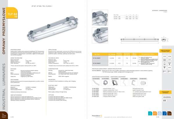 j moc, źródło światła, mocowanie, stopień szczelności, przeznaczenie itp.