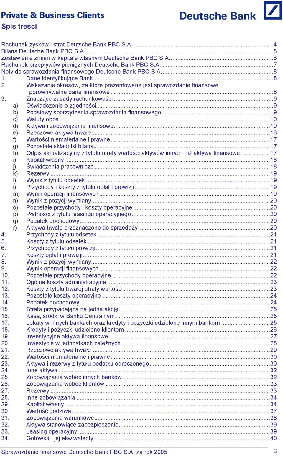 ..8 3. Znaczące zasady rachunkowości...9 a) Oświadczenie o zgodności...9 b) Podstawy sporządzenia sprawozdania finansowego...9 c) Waluty obce...10 d) Aktywa i zobowiązania finansowe.