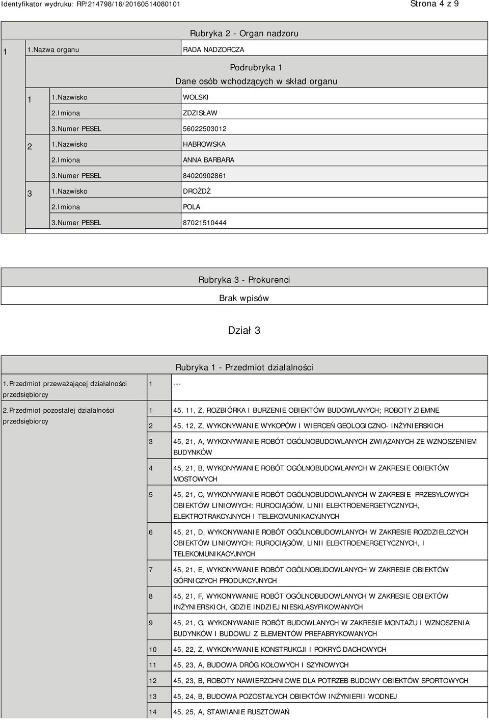 Przedmiot przeważającej działalności przedsiębiorcy 2.