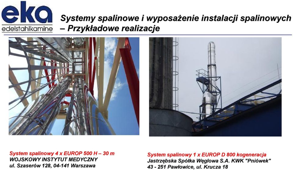 Szaserów w 128, 04-141 Warszawa System spalinowy 1 x EUROP D