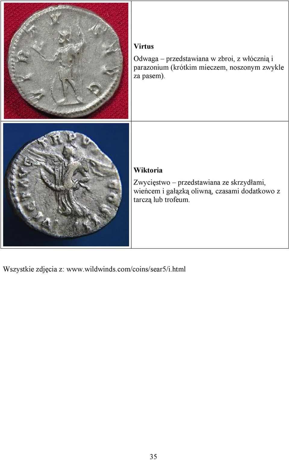 Wiktoria Zwycięstwo przedstawiana ze skrzydłami, wieńcem i gałązką