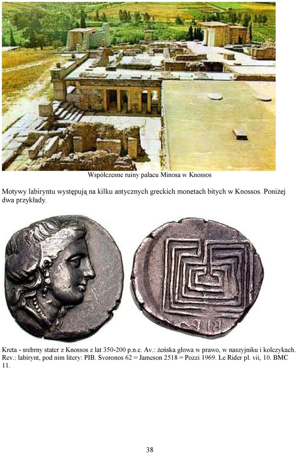 Kreta - srebrny stater z Knossos z lat 350-200 p.n.e. Av.