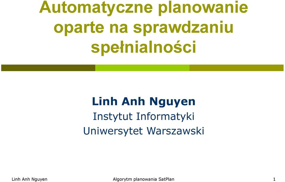 Instytut Informatyki Uniwersytet