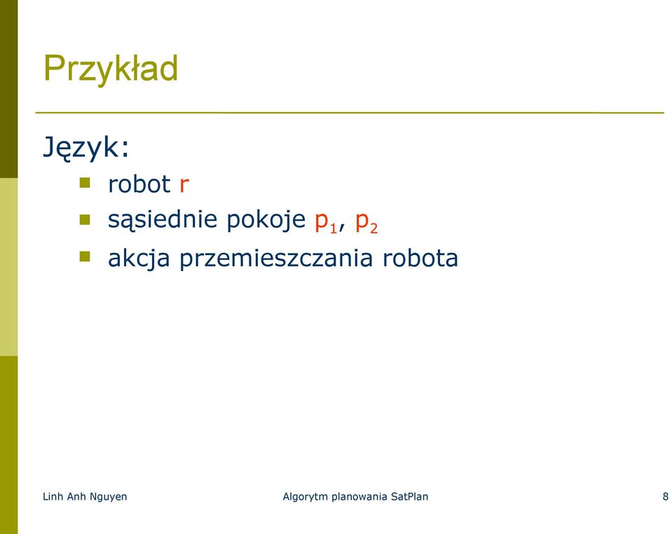 akcja przemieszczania robota