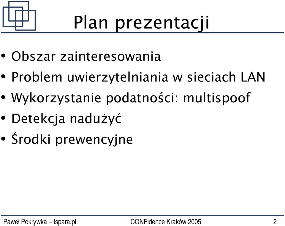 uwierzytelniania w sieciach LAN