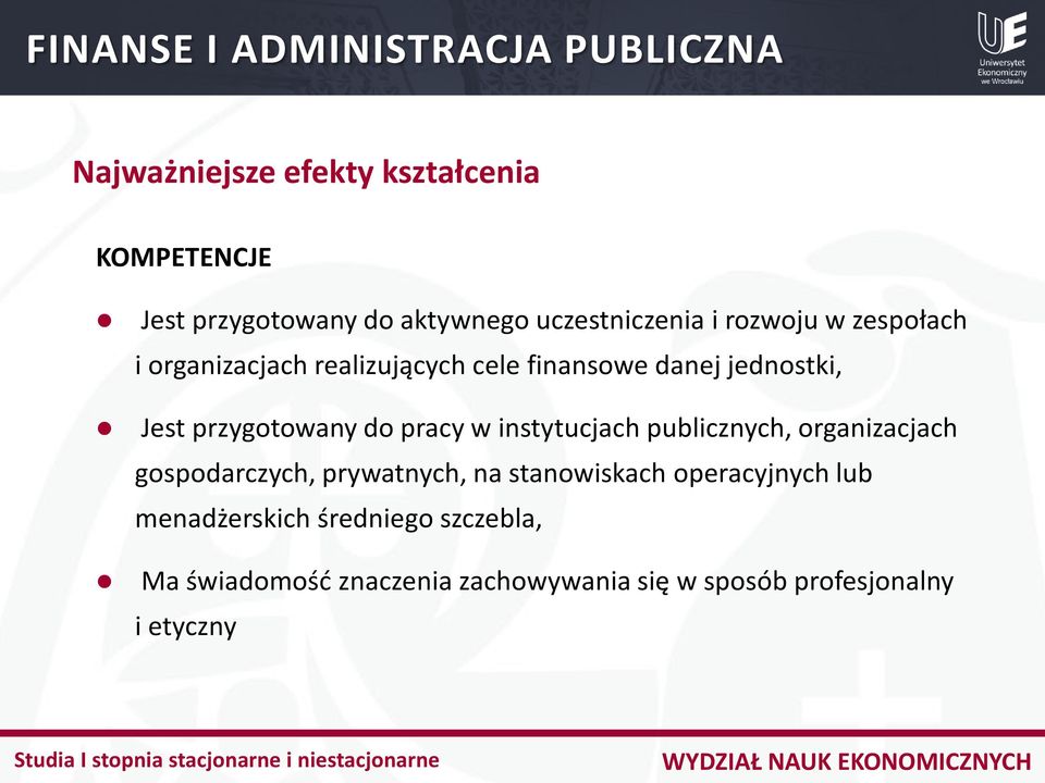 instytucjach publicznych, organizacjach gospodarczych, prywatnych, na stanowiskach operacyjnych lub