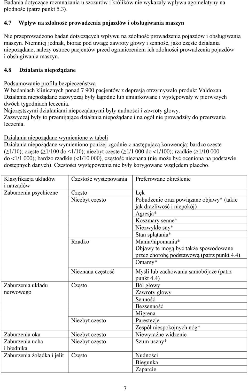 Niemniej jednak, biorąc pod uwagę zawroty głowy i senność, jako częste działania niepożądane, należy ostrzec pacjentów przed ograniczeniem ich zdolności prowadzenia pojazdów i obsługiwania maszyn. 4.