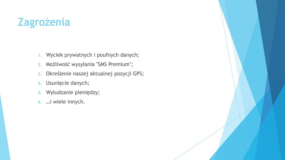 Możliwość wysyłania "SMS Premium"; 3.
