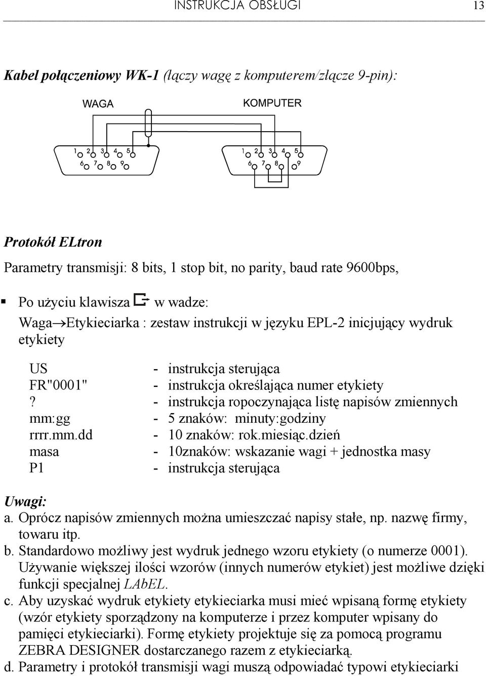 - instrukcja ropoczynająca listę napisów zmiennych mm:gg - 5 znaków: minuty:godziny rrrr.mm.dd - 10 znaków: rok.miesiąc.