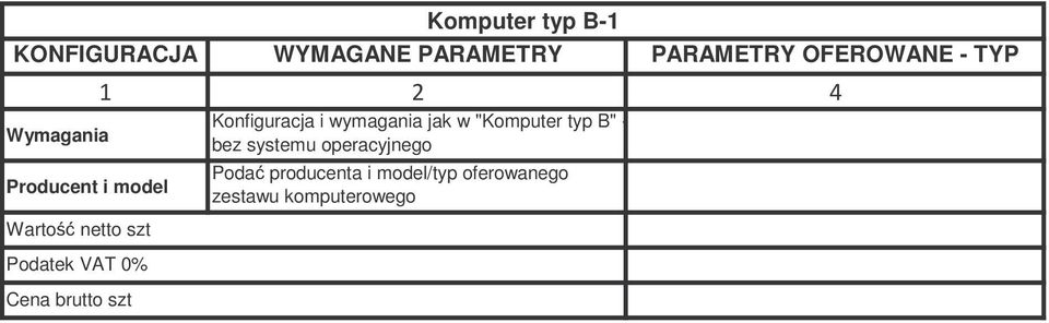 "Komputer typ B" - bez systemu